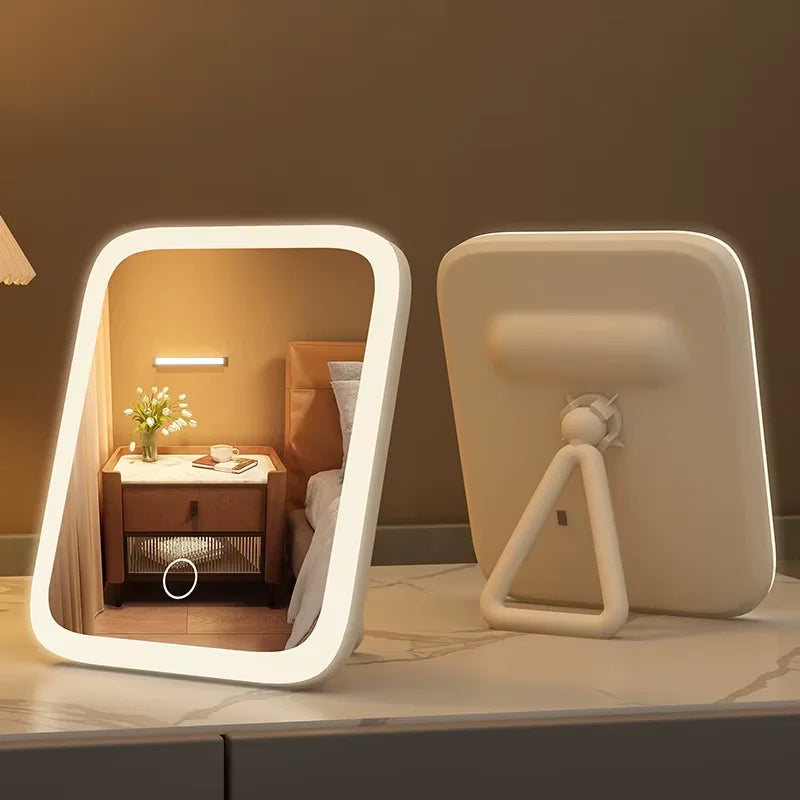 BrightDesk Compact LED Grooming Mirror